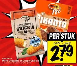 Vomar Voordeelmarkt Mora Originals of Crispy Chick'n aanbieding