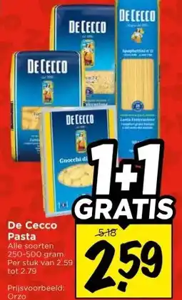 Vomar Voordeelmarkt De Cecco Pasta aanbieding