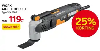 Praxis WORX MULTITOOLSET Type WX 680.2. aanbieding