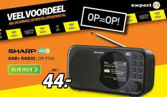 Expert Sharp DAB+ Radio | DR-P320 aanbieding