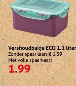 Hoogvliet Vershoudbakje ECO 1.1 liter aanbieding