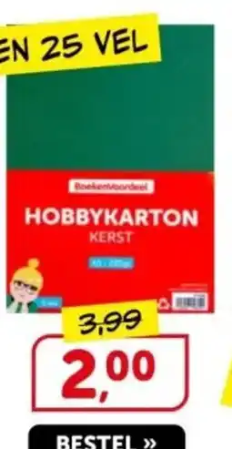 Boekenvoordeel Hobbykarton Kerst aanbieding