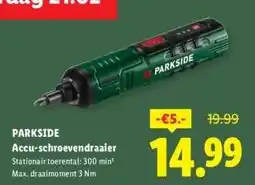 Lidl PARKSIDE Accu-schroevendraaier aanbieding