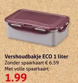 Hoogvliet Vershoudbakje ECO 1 liter aanbieding