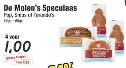 Budget Food De Molen's Speculaas Pop Snips of Torondo's aanbieding