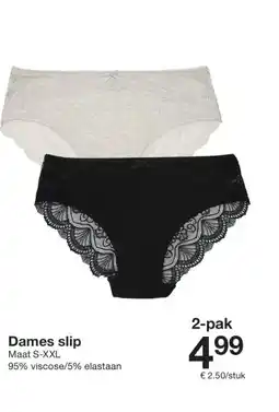 Zeeman Dames slip aanbieding