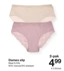 Zeeman Dames slip aanbieding