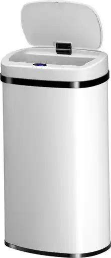 Bol.com Automatische Prullenbak / Afvalemmer / Sensorprullenbak - 60 Liter - Wit - Rechthoek aanbieding