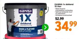 GAMMA GAMMA 1x dekkend 10 liter aanbieding