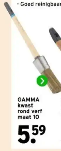 GAMMA GAMMA kwast rond verf maat 10 aanbieding