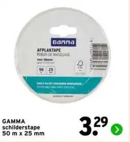 GAMMA GAMMA schilderstape 50 m x 25 mm aanbieding