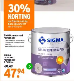 GAMMA Sigma muurverf reinigbaar 2.5 liter aanbieding