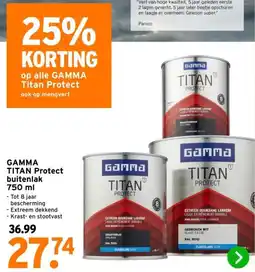 GAMMA GAMMA TITAN Protect buitenlak 750 ml aanbieding