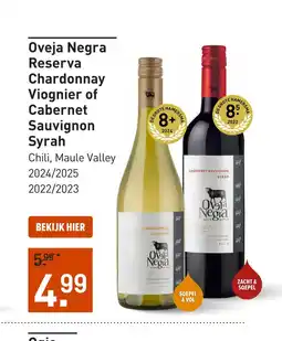 Gall & Gall Oveja Negra Reserva Chardonnay Viognier of Cabernet Sauvignon Syrah aanbieding