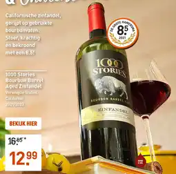 Gall & Gall 1000 Stories Bourbon Barrel Aged Zinfandel aanbieding