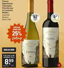 Gall & Gall Catena Appellation Tupungato Chardonnay of Lunlunta Malbec aanbieding