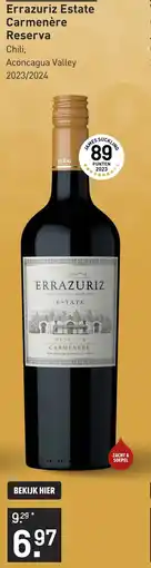 Gall & Gall Errazuriz Estate Carmenère Reserva aanbieding