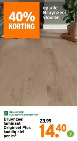 GAMMA Bruynzeel laminaat Origineel Plus koddig klei aanbieding