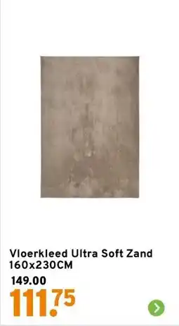 GAMMA Vloerkleed Ultra Soft Zand 160x230CM aanbieding
