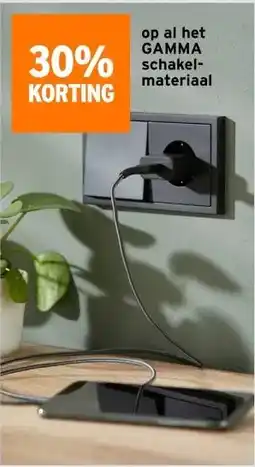 GAMMA op al het GAMMA schakel- materiaal aanbieding