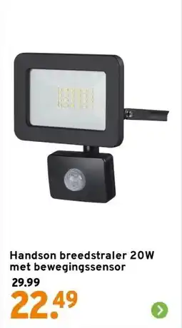 GAMMA Handson breedstraler 20W met bewegingssensor aanbieding