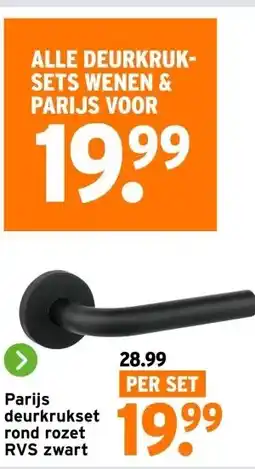 GAMMA Parijs deurkrukset rond rozet aanbieding