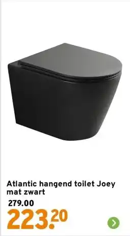 GAMMA Atlantic hangend toilet Joey mat zwart aanbieding