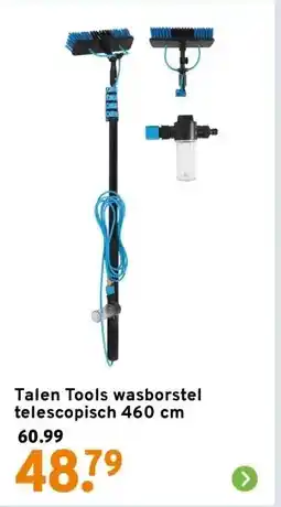 GAMMA Talen Tools wasborstel telescopisch 460 cm aanbieding
