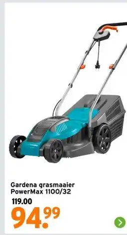 GAMMA Gardena grasmaaier PowerMax 1100/32 aanbieding