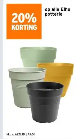 GAMMA op alle Elho potterie aanbieding