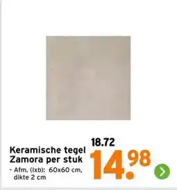 GAMMA Keramische tegel Zamora per stuk aanbieding