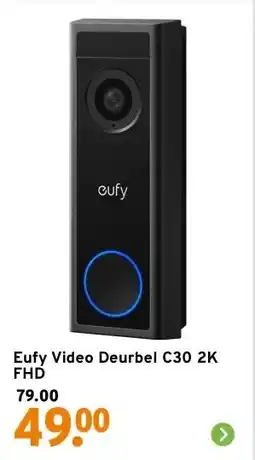 GAMMA Eufy Video Deurbel C30 2K FHD aanbieding
