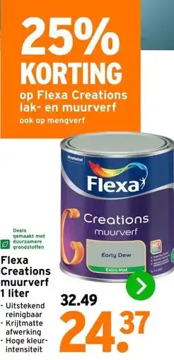 GAMMA Flexa Creations muurverf 1 liter aanbieding