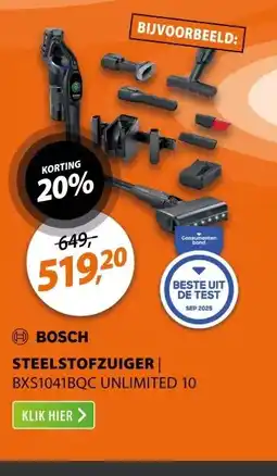 Expert Bosch BXS1041BQC Unlimited 10 aanbieding