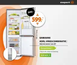 Expert Samsung RB34C600CSA/EF Zilver aanbieding