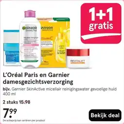 Etos L'Oréal Paris en Garnier damesgezichtsverzorging aanbieding