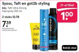 Etos Syoss, Taft en got2b styling aanbieding