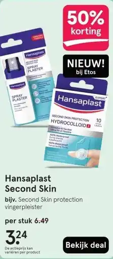 Etos Hansaplast Second Skin aanbieding
