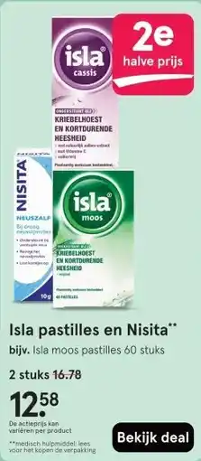 Etos Isla pastilles en Nisita aanbieding