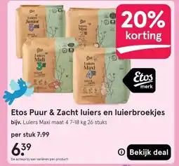 Etos Etos Puur & Zacht luiers en luierbroekjes aanbieding