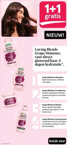 Etos Loving Blends Grape Moisture: voor direct glanzend haar, 4 dagen hydratatie*. aanbieding