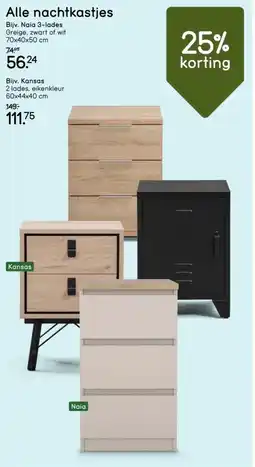 Leen Bakker Alle nachtkastjes aanbieding