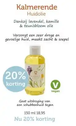 De Rode Pilaren Kalmerende Huidolie aanbieding