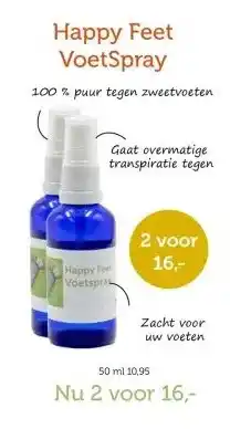 De Rode Pilaren Happy Feet VoetSpray aanbieding