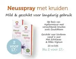 De Rode Pilaren Neusspray met kruiden aanbieding