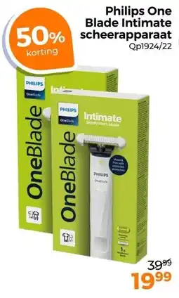 Trekpleister Philips One Blade Intimate scheerapparaat aanbieding