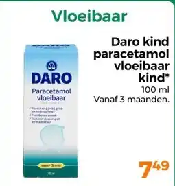 Trekpleister Vloeibaar Daro kind paracetamol vloeibaar kind aanbieding