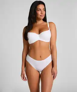 Hunkemoller Hunkemöller Brazilian Highleg Cotton Wit aanbieding