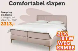 Woonexpress Boxspring Cinderella aanbieding