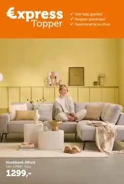 Woonexpress Hoekbank Alford aanbieding
